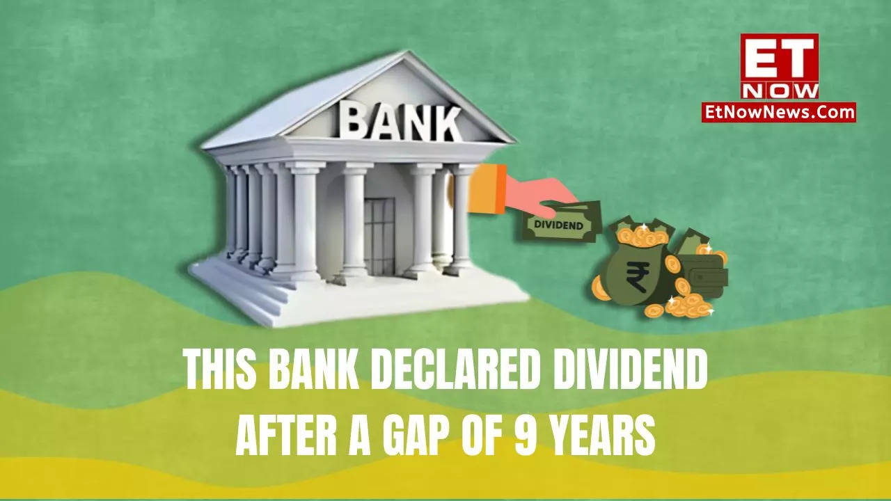 1st dividend declared in last 9 years by this bank stock under rs 100
