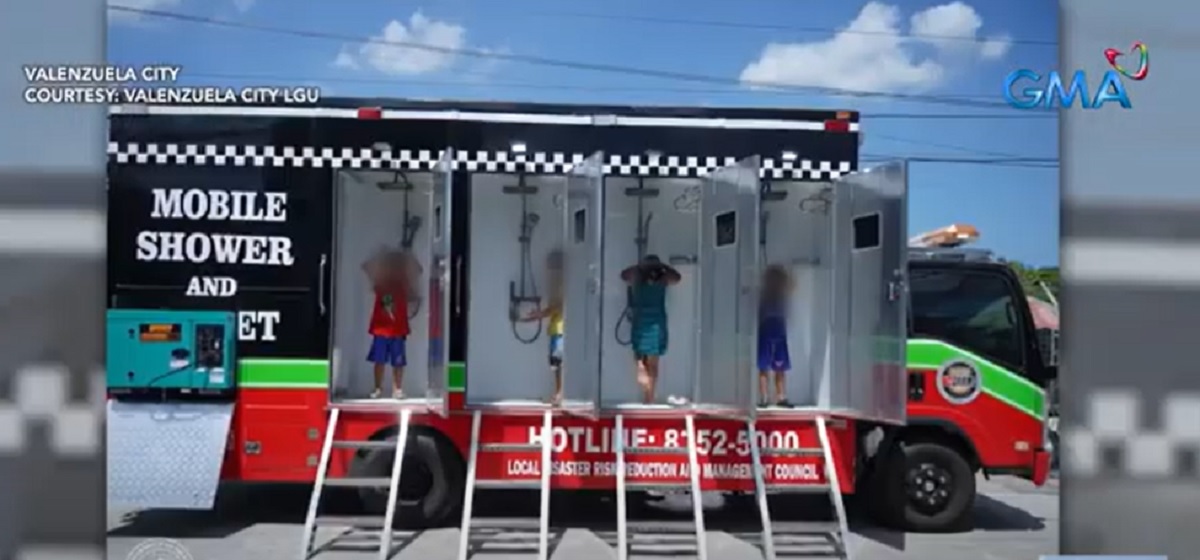 valenzuela city deploys mobile showers amid extreme heat