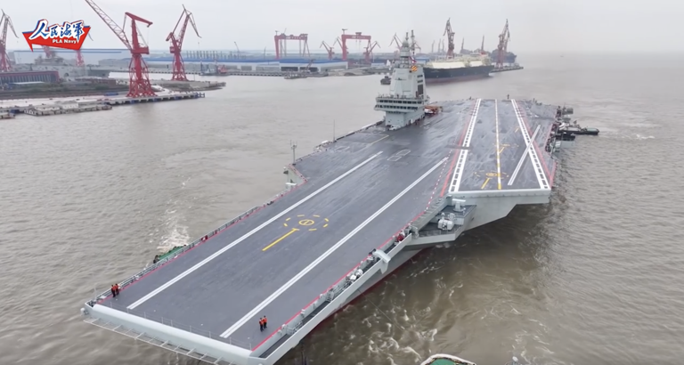 Images Show China's Advanced New Aircraft Carrier at Sea for Tests