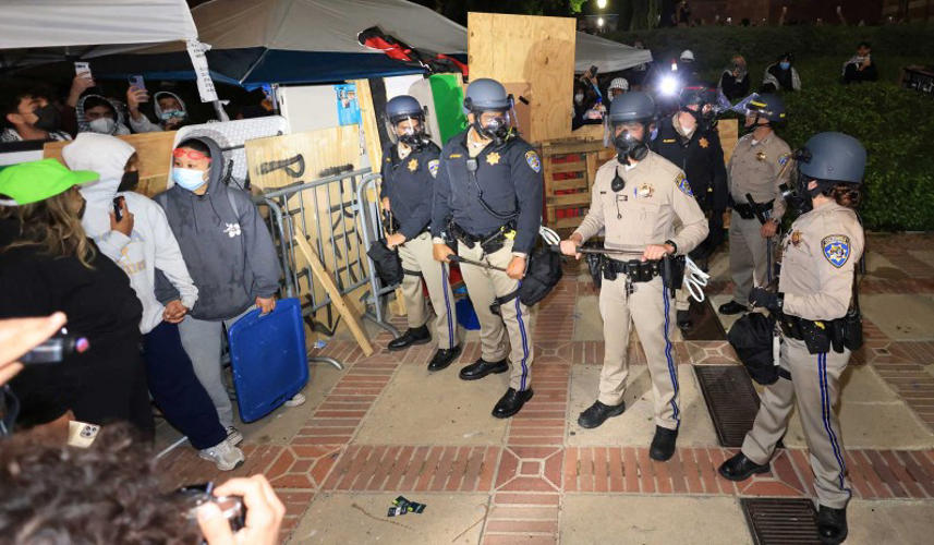 Police Intervene at UCLA after Violent Clashes between Anti-Israel Protesters, Counter-Protesters