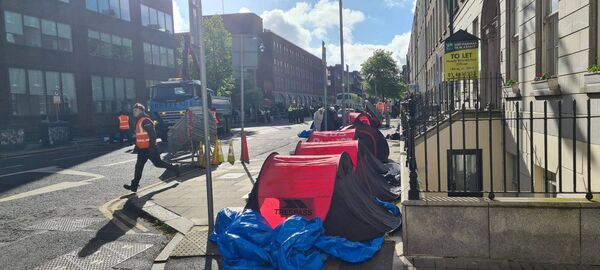 gardaí clearing 'tent city' of asylum seekers in dublin's mount street