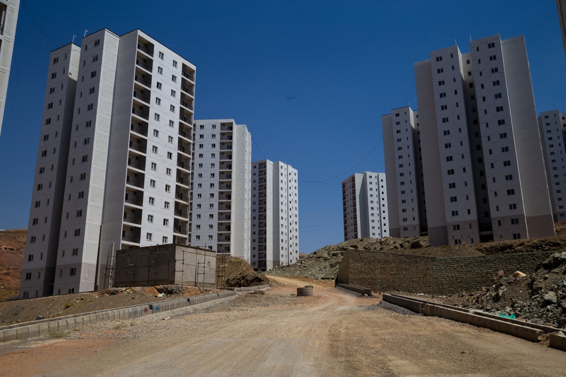 The abandoned 'Paradise City' with huge tower blocks left to rot