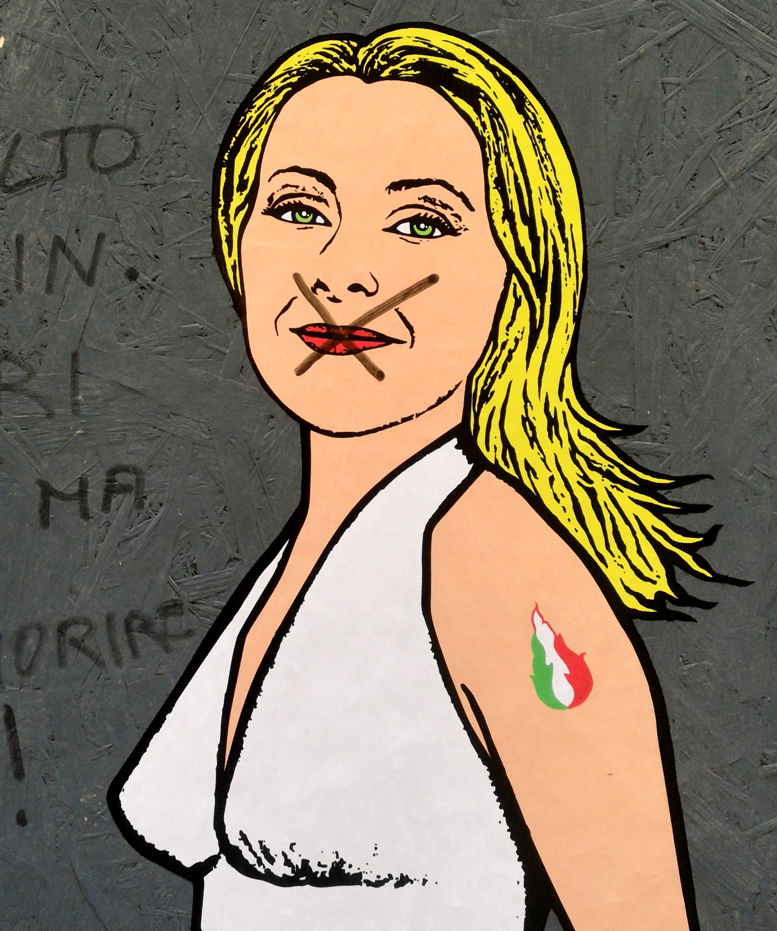 Murales di Giorgia Meloni vandalizzato in centro a Milano