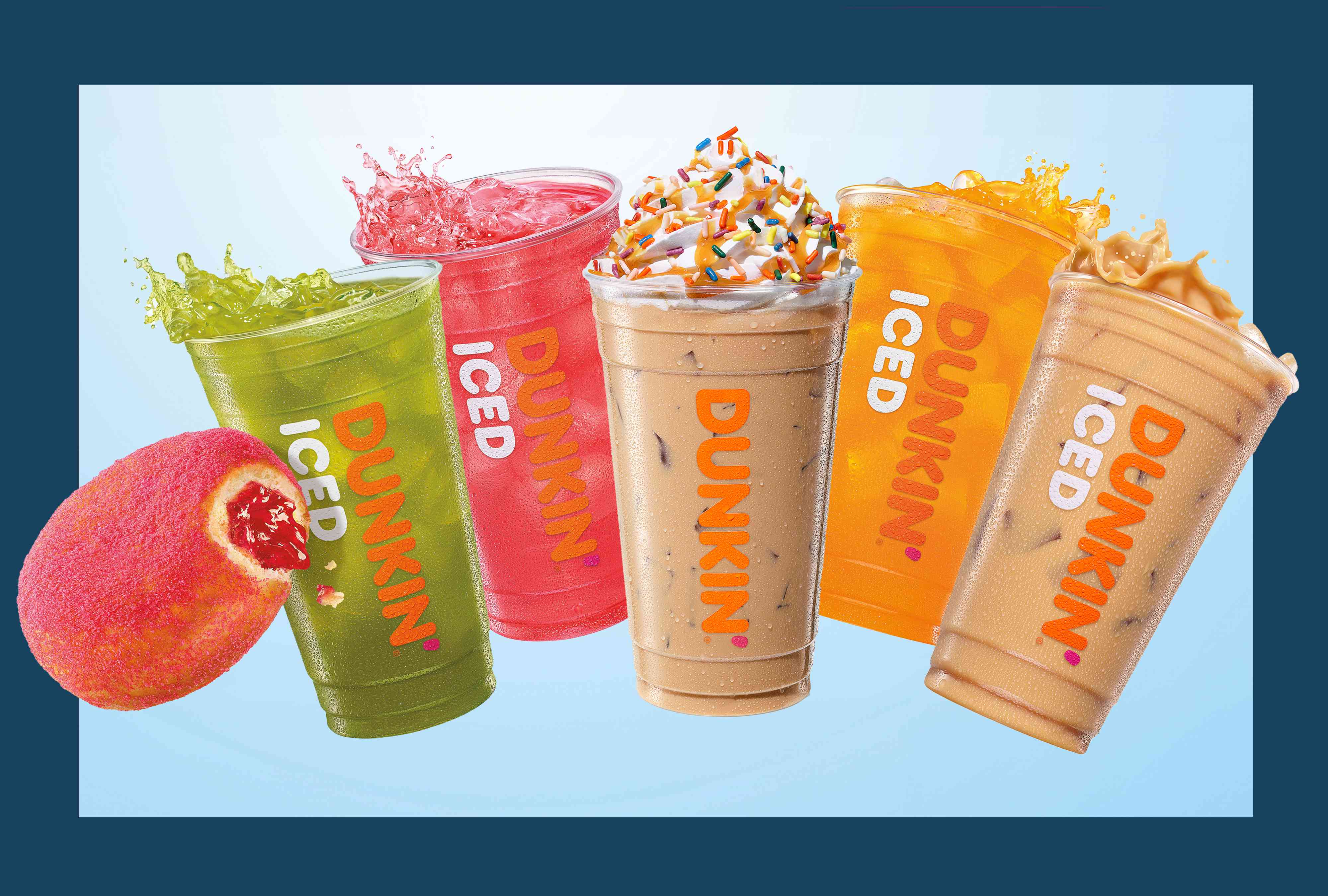 dunkin’s new summer menu includes 2 doughnut-flavored coffees, a new refresher, and a savory wrap
