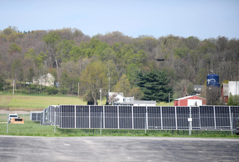 The city of Wadsworth operates two small solar farms, including this one on Seville Road.