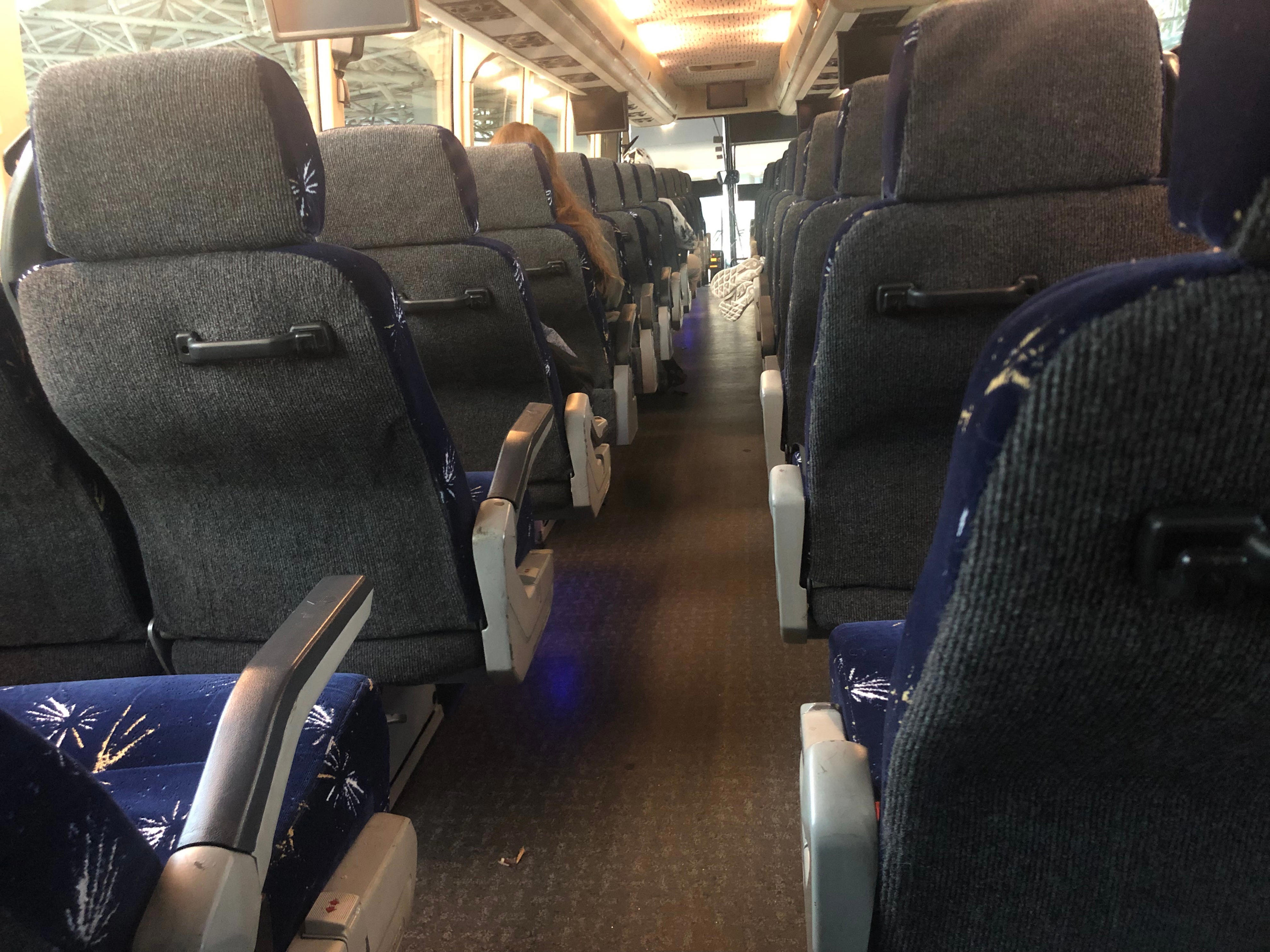 <p>The route from Miami to Naples wasn't crowded. </p><p>I sat in my assigned seat at the back of the bus, and there wasn't anyone in my row or near me.</p><p>Having this extra space made the ride even more enjoyable.</p>