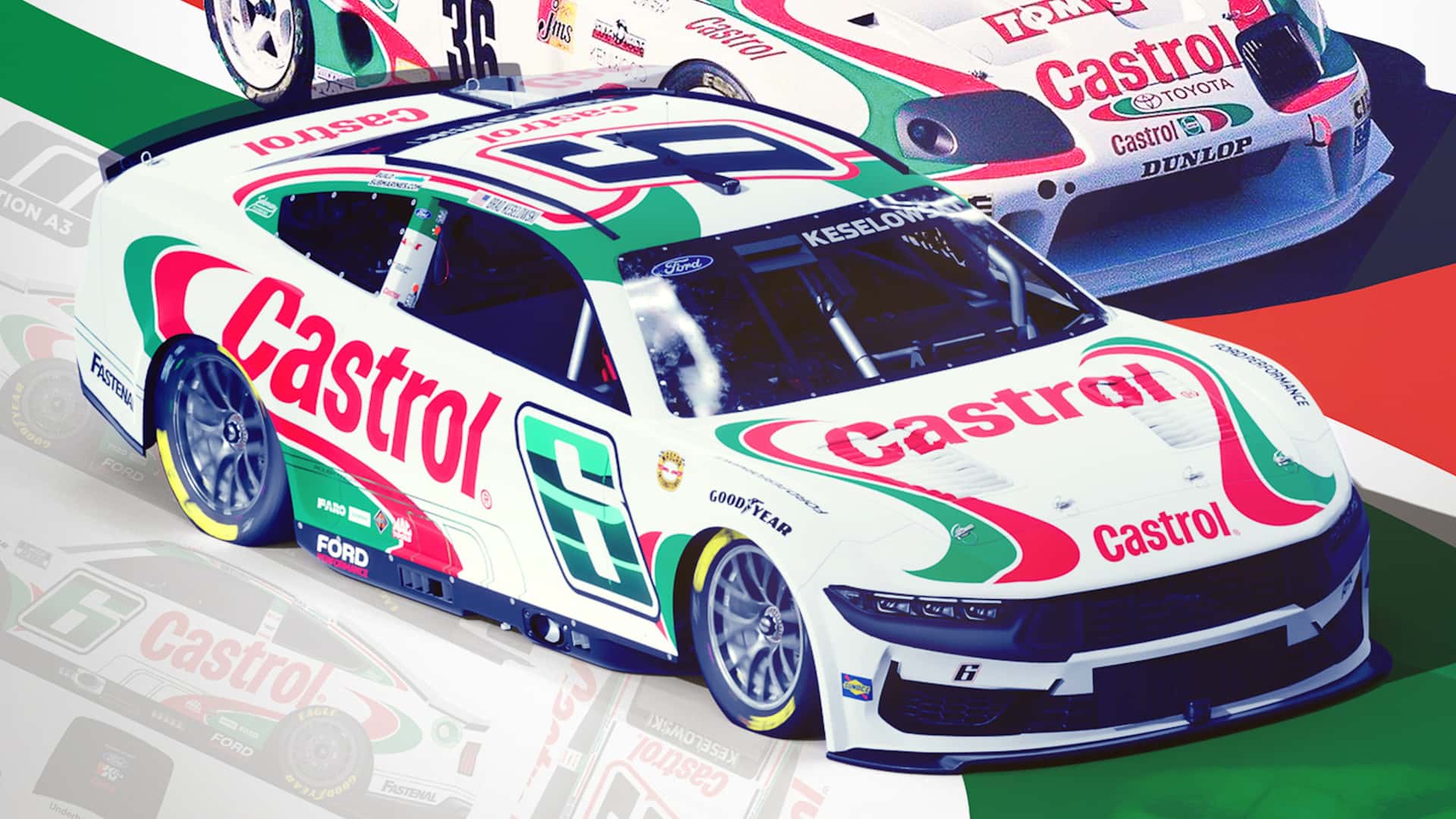 NASCAR Is Reviving the Supra's Iconic Castrol Livery... On a Mustang