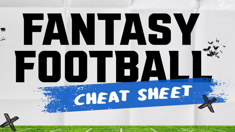 Free Printable Fantasy Football Cheat Sheets (Updated 2024): PPR, Non ...