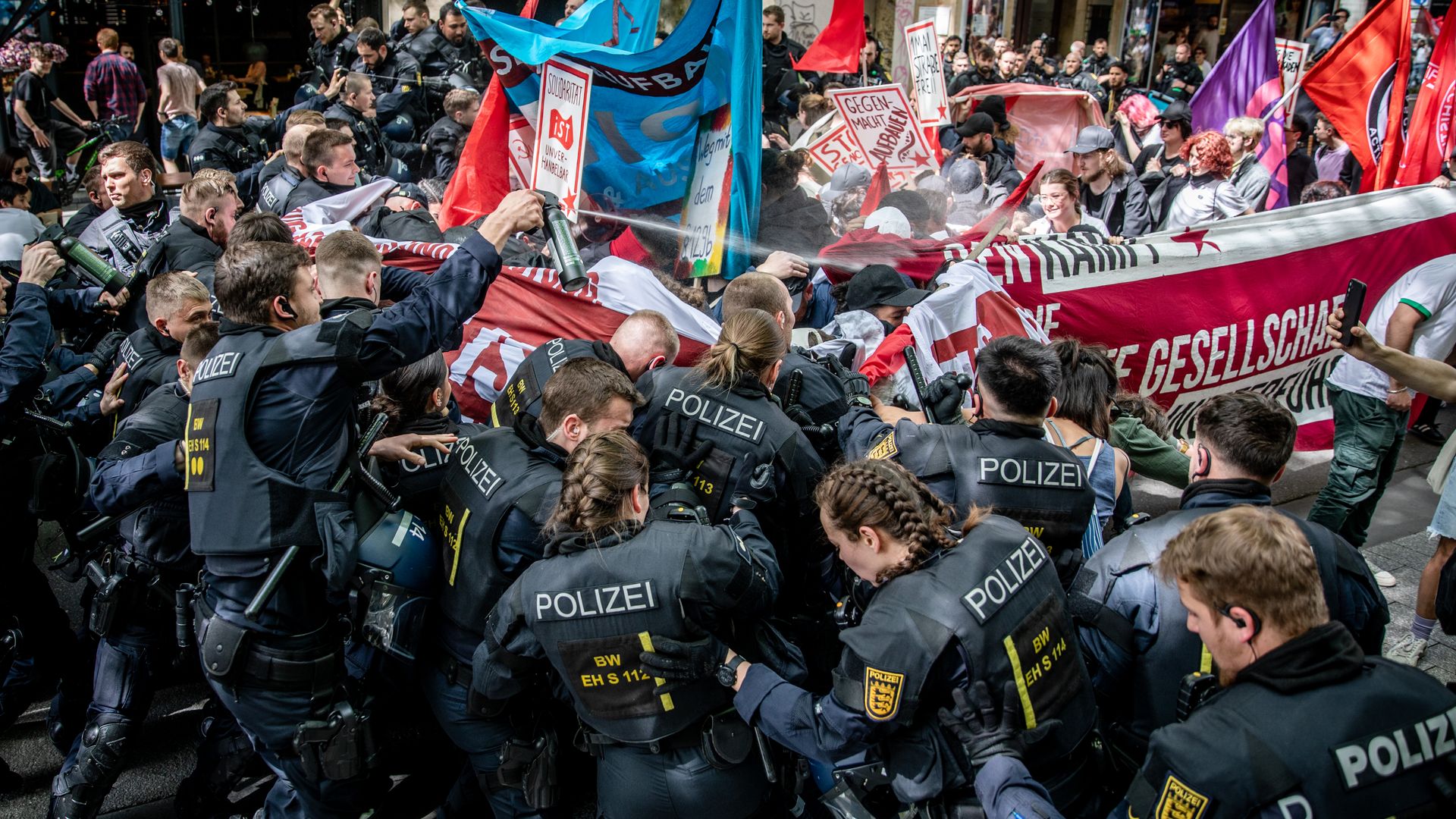 1.mai: demonstrationen zum tag der arbeit in vielen deutschen städten gestartet