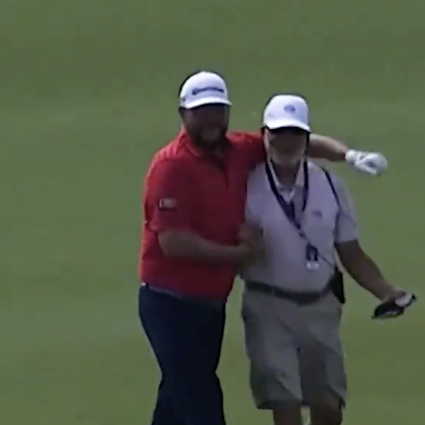 michael block holes out for eagle, high fives walking scorer, remains one of golf's greatest showmen