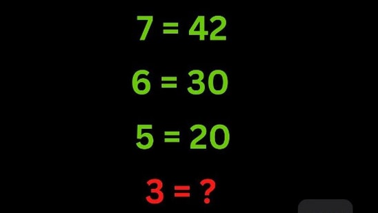 brain teaser challenge: find the value of 3 in this maths puzzle without using a calculator