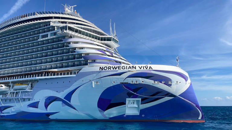 The Norwegian Viva cruise ship is seen in a November 2023 file photo in The Bahamas.