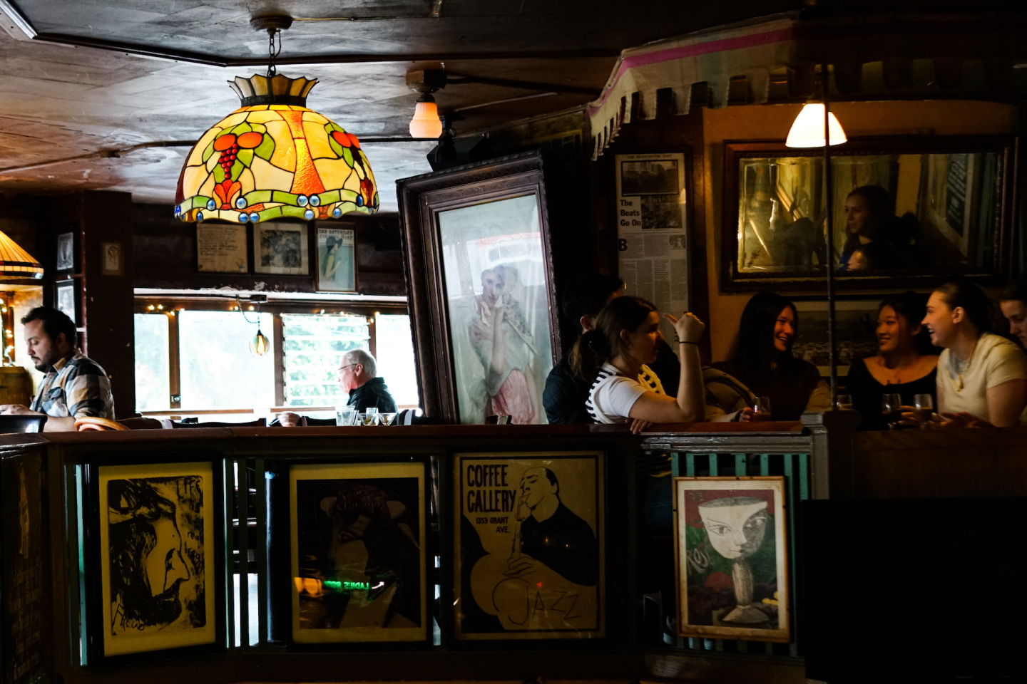 <a>The still-operating Vesuvio Cafe was once a popular hangout for beatniks.</a>