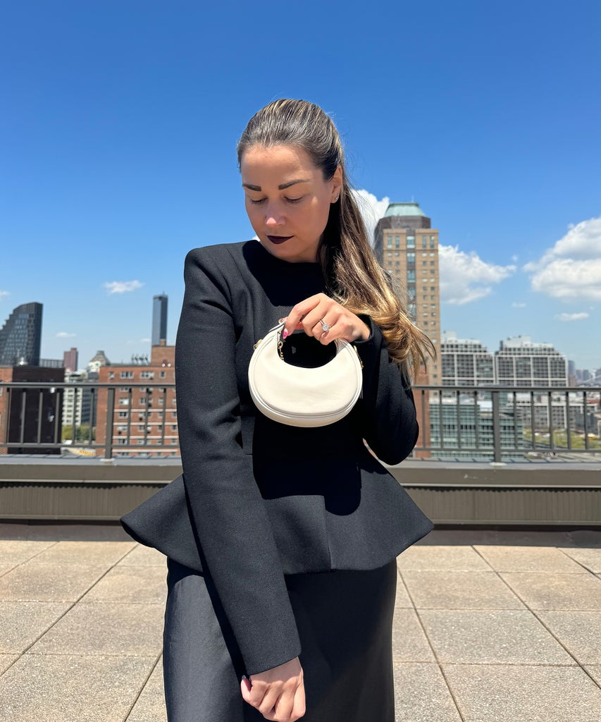 how to, white handbags are trending: how to style coach’s jonie bag