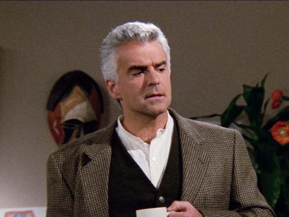 <p>Before playing the founder of the J. Peterman Company and Elaine's boss, O'Hurley had roles on <a href="https://www.imdb.com/name/nm0641417/">multiple soap operas</a>.</p><p>These roles included CBS then ABC's "The Edge of Night," ABC's "Loving," CBS's "As the World Turns," CBS's "The Young and the Restless," NBC's "Santa Barbara," and ABC's "General Hospital."</p>