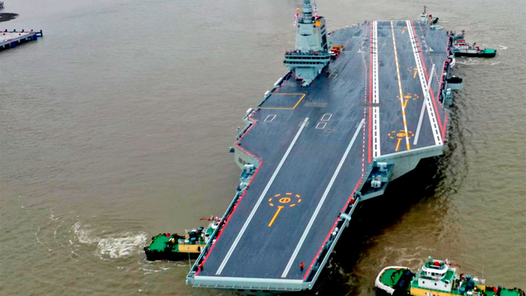 maior e mais moderno porta-aviões da china usa catapultas eletromagnéticas