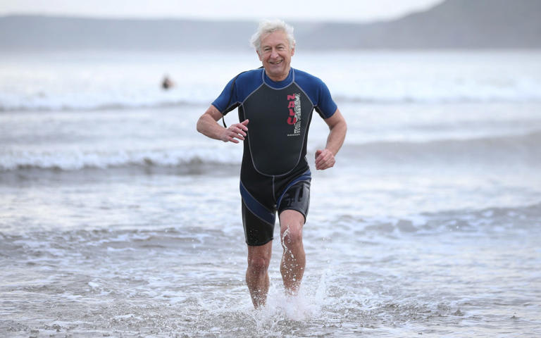John Dalton, 70, swims in the sea at his home in Scarborough most days - Lorne Campbell