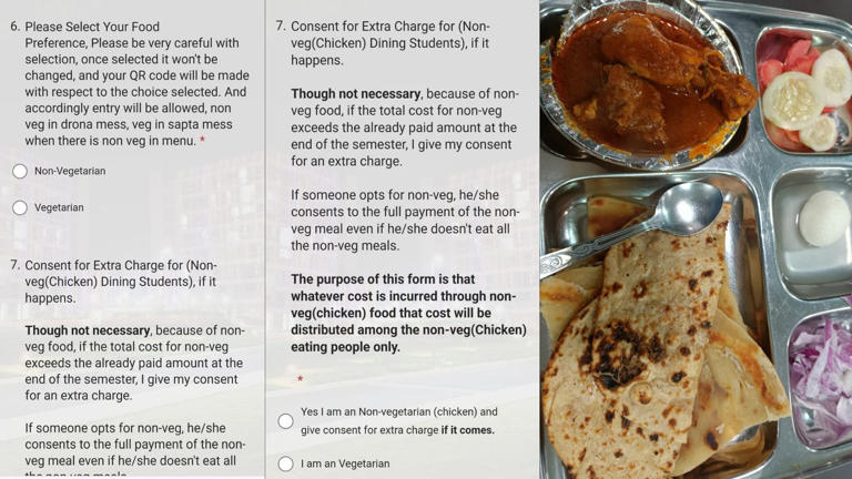 Iit Delhi Controversy Additional Charges For Non Vegetarian Meals Spark Debate