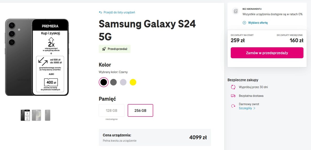 android, samsung galaxy s24 w t-mobile. poznaliśmy szczegóły oferty