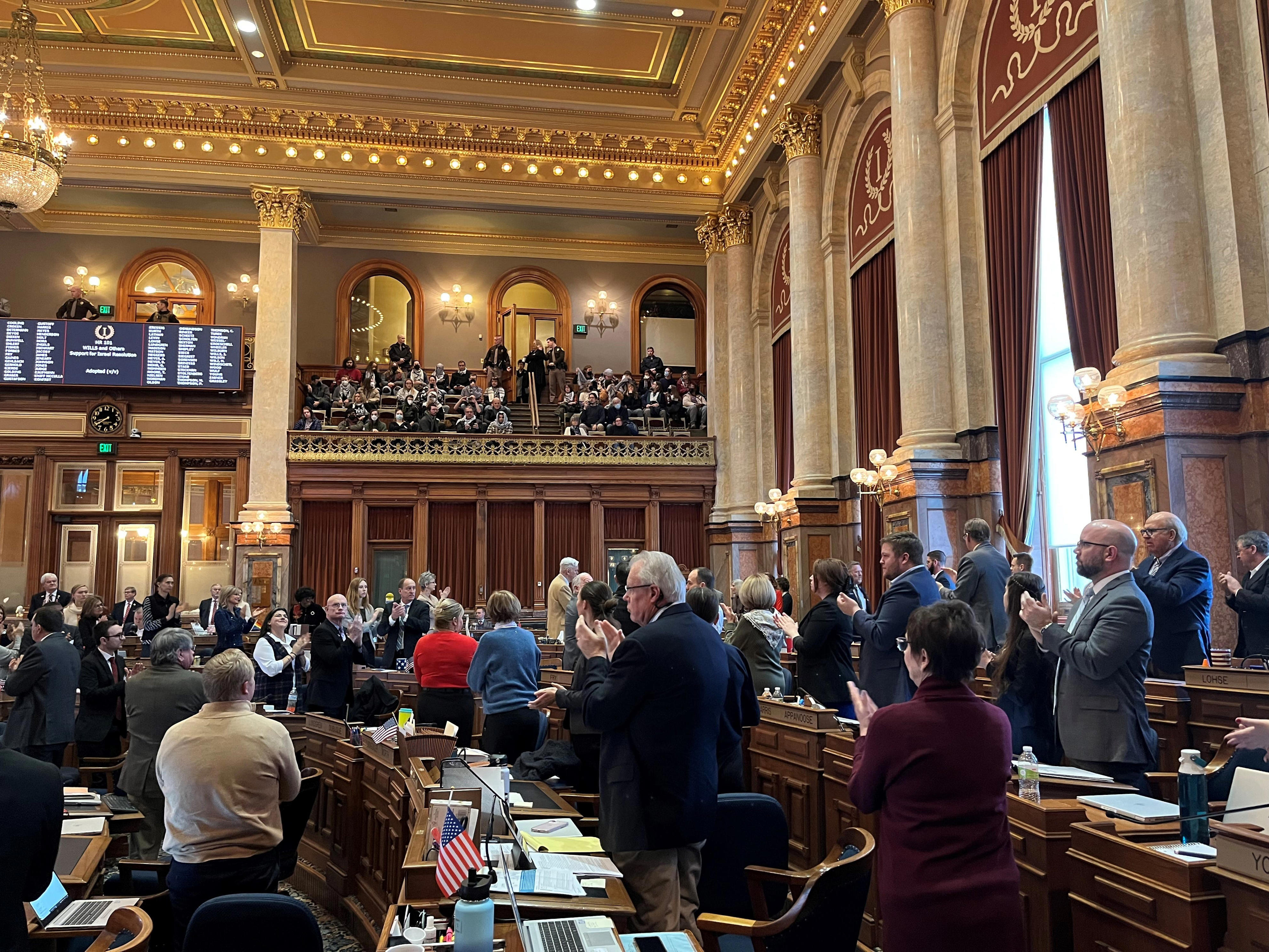 Iowa House Passes Resolution Supporting Israel As Pro-Palestinian ...