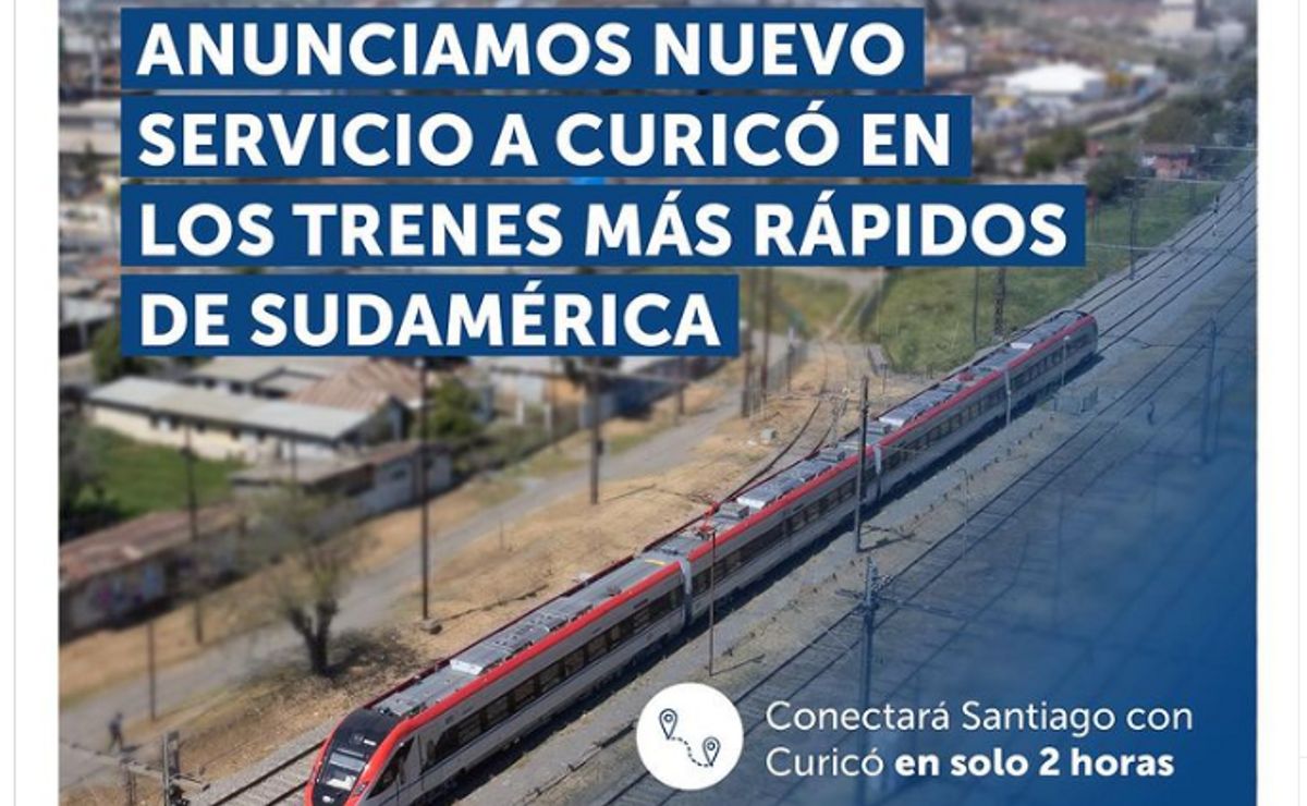 conoce cuánto durará el viaje en el nuevo tren rápido entre santiago y curicó
