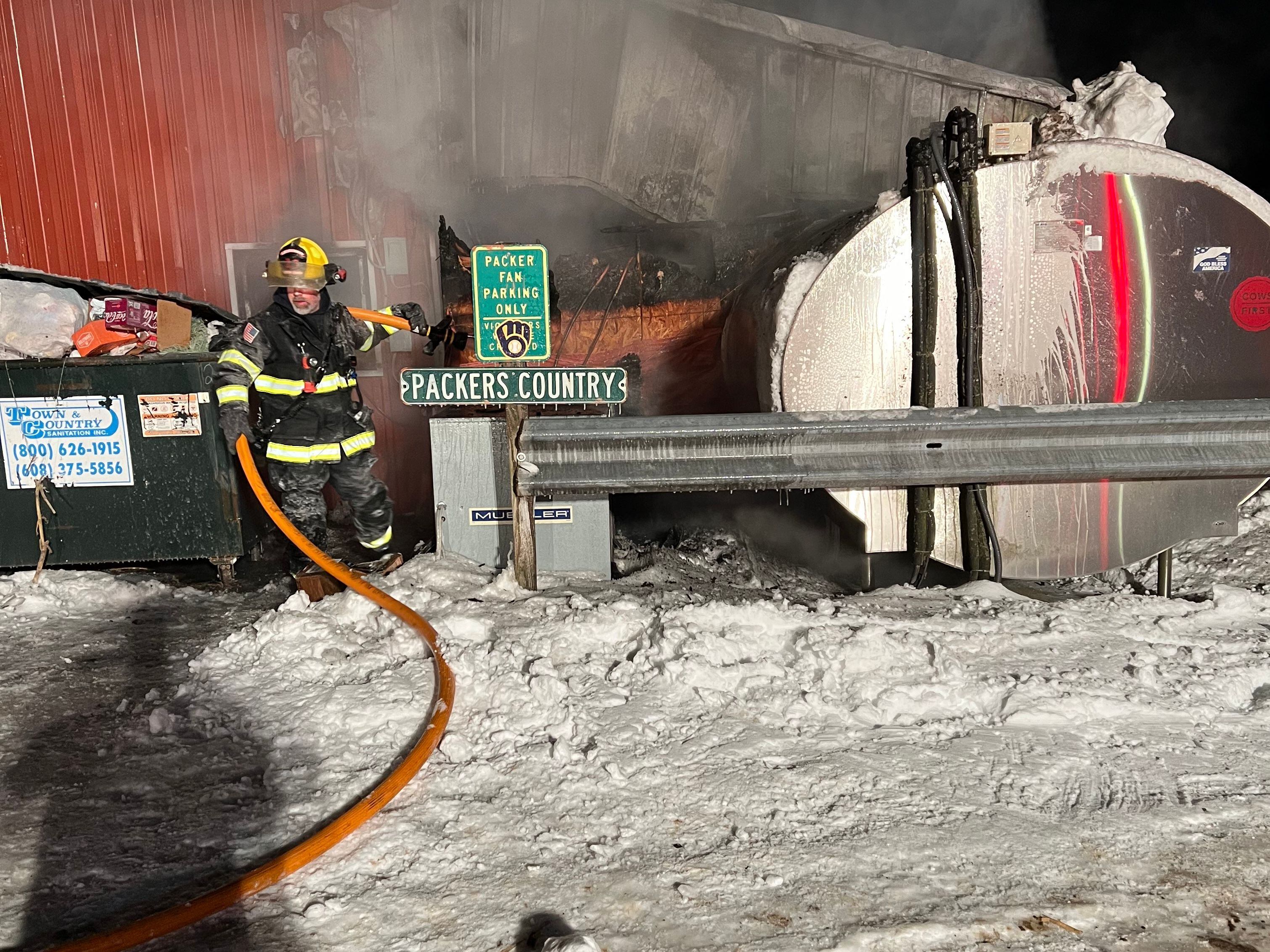 Juneau County Dairy Barn Considered Total Loss After Fire