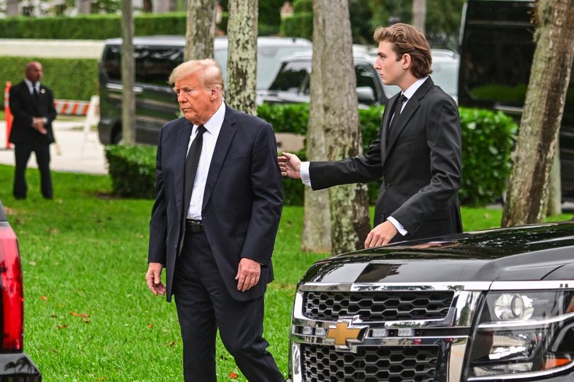 6ft 7ins Barron Trump, 17, Towers Over Donald At Melania's Mother ...