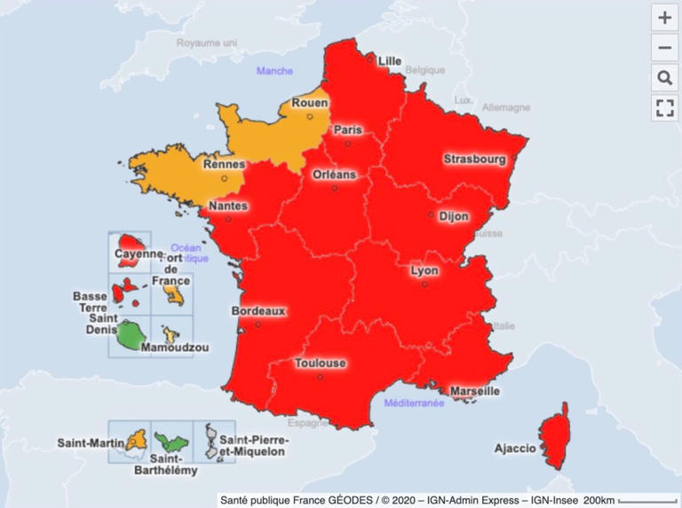 CARTE grippe 2024 voici les régions où l'épidémie flambe actuellement