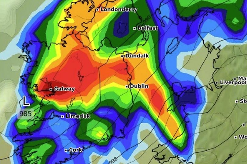 ireland storm tracker as weather expert warns 'damaging wind gusts, heavy rain and snow' to arrive this weekend