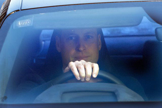 Max Mumby/Indigo/Getty Images Prince William drives away from The London Clinic on Jan. 18.