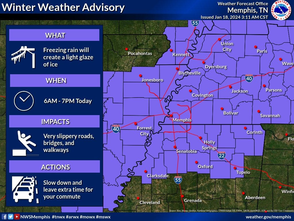 Memphis Faces More Winter Weather Including Freezing Rain And Icy Road   AA1nbxxB.img