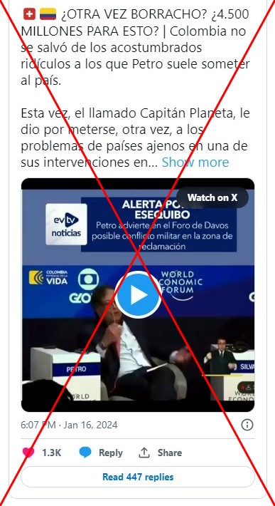 amazon, el video del presidente colombiano, gustavo petro, “borracho” en el foro de davos fue ralentizado