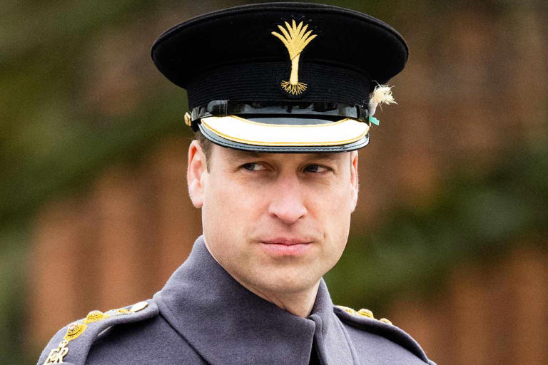 Samir Hussein/WireImage Prince William visits the 1st Battalion Welsh Guards at the St Davids Day Parade on March 1, 2023 in Windsor, England.