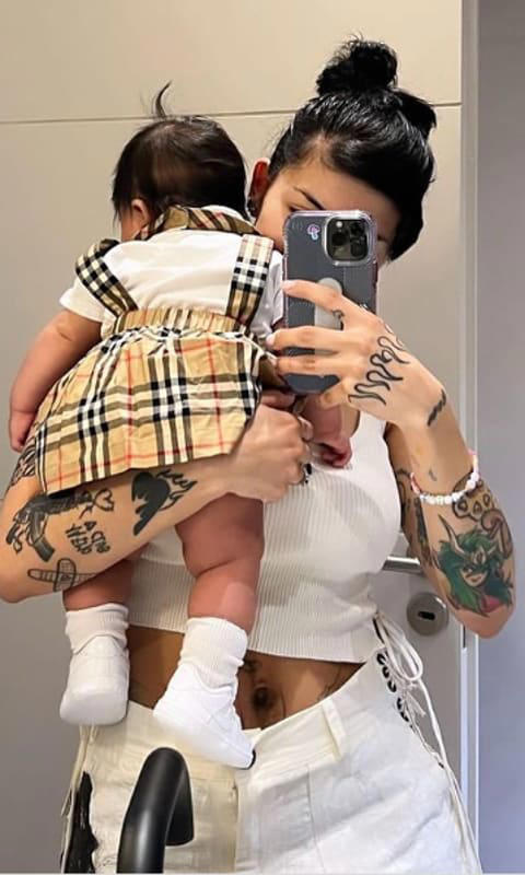 Cazzu and Christian Nodal’s baby looks adorable in Burberry