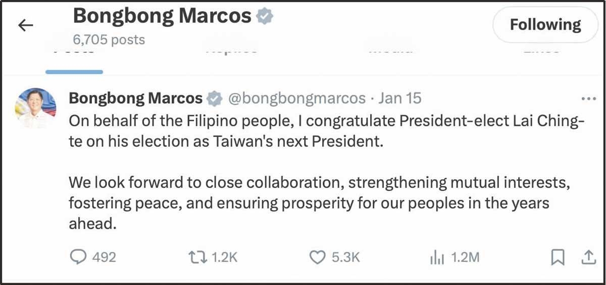 marcos' taiwan boo-boo 'will have consequences'