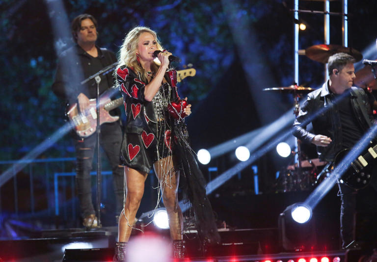 Carrie Underwood performs for the CMT Music Awards last year in Austin, Texas.