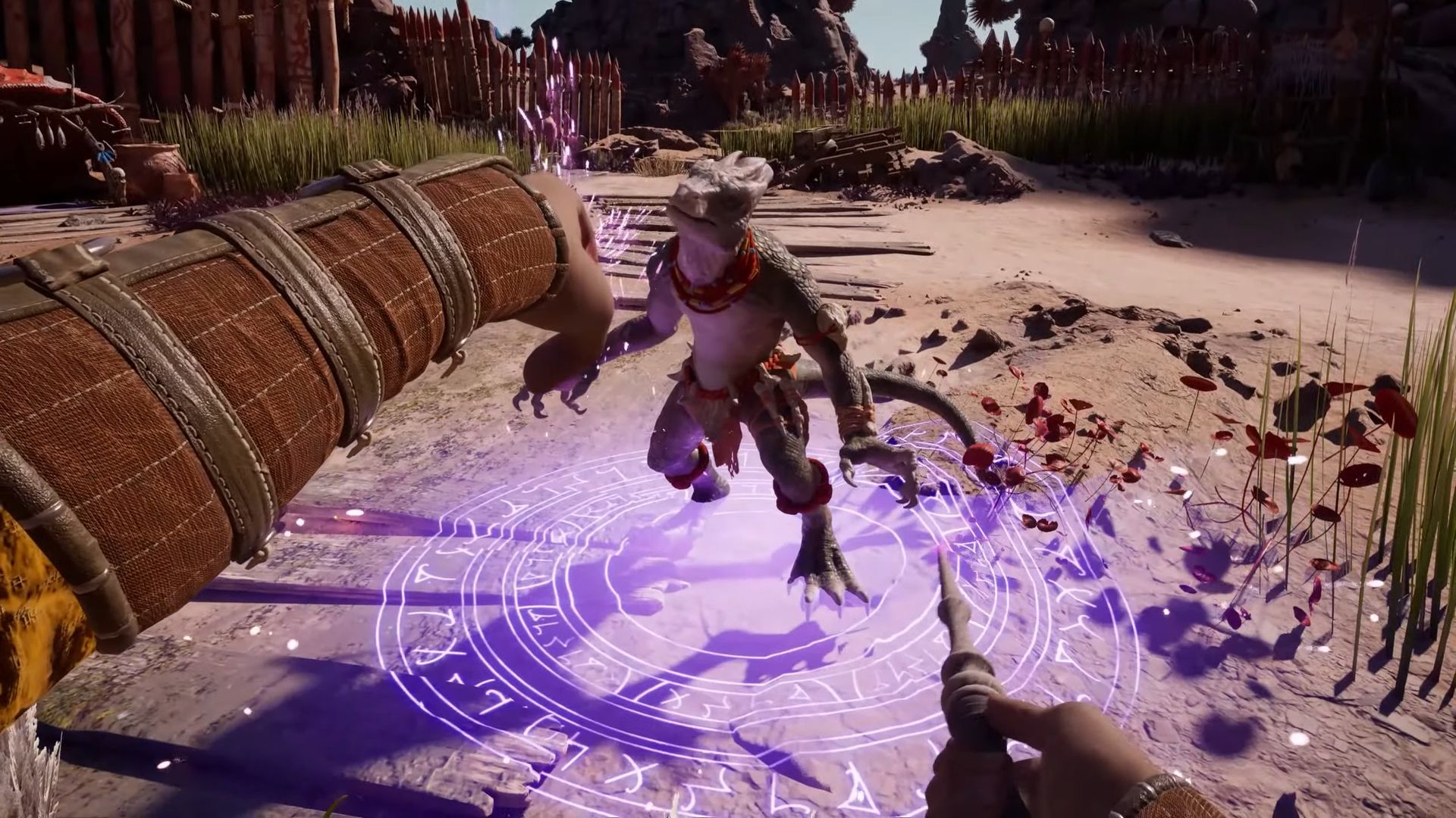 microsoft, obsidian reveals avowed's dual wand 'gunslinging mage' combat and fall release