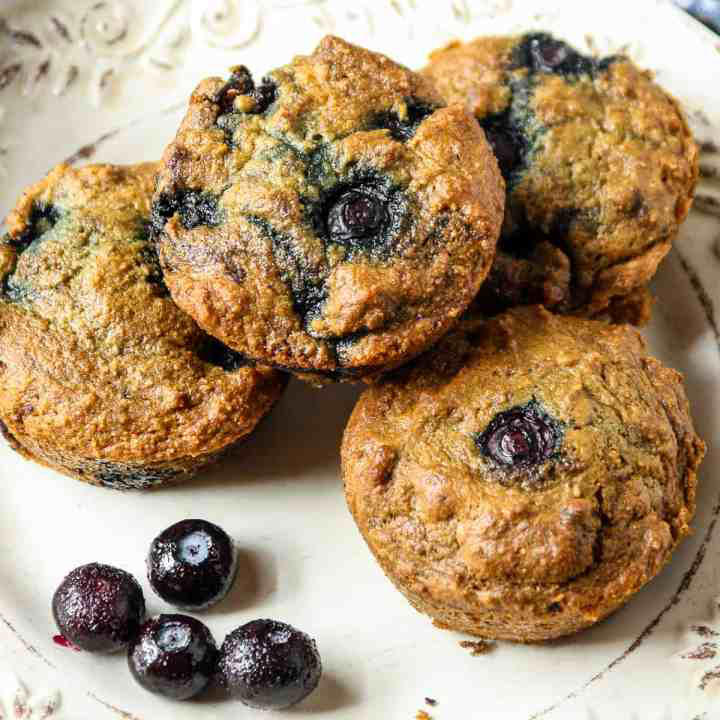 Almond Flour Blueberry Muffins