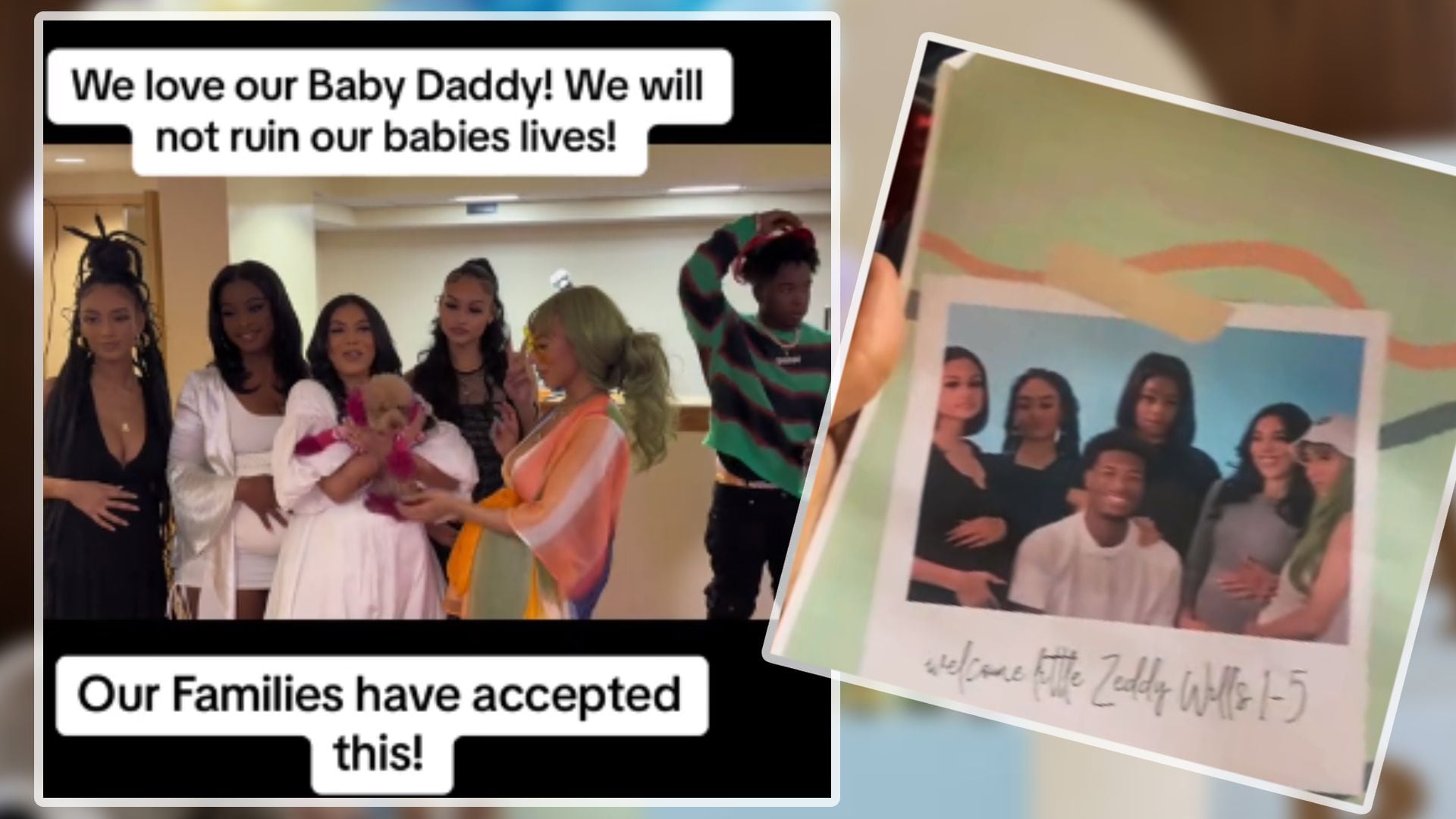 tiktok: hombre realiza “baby shower” junto a 5 mujeres a las que embarazó al mismo tiempo