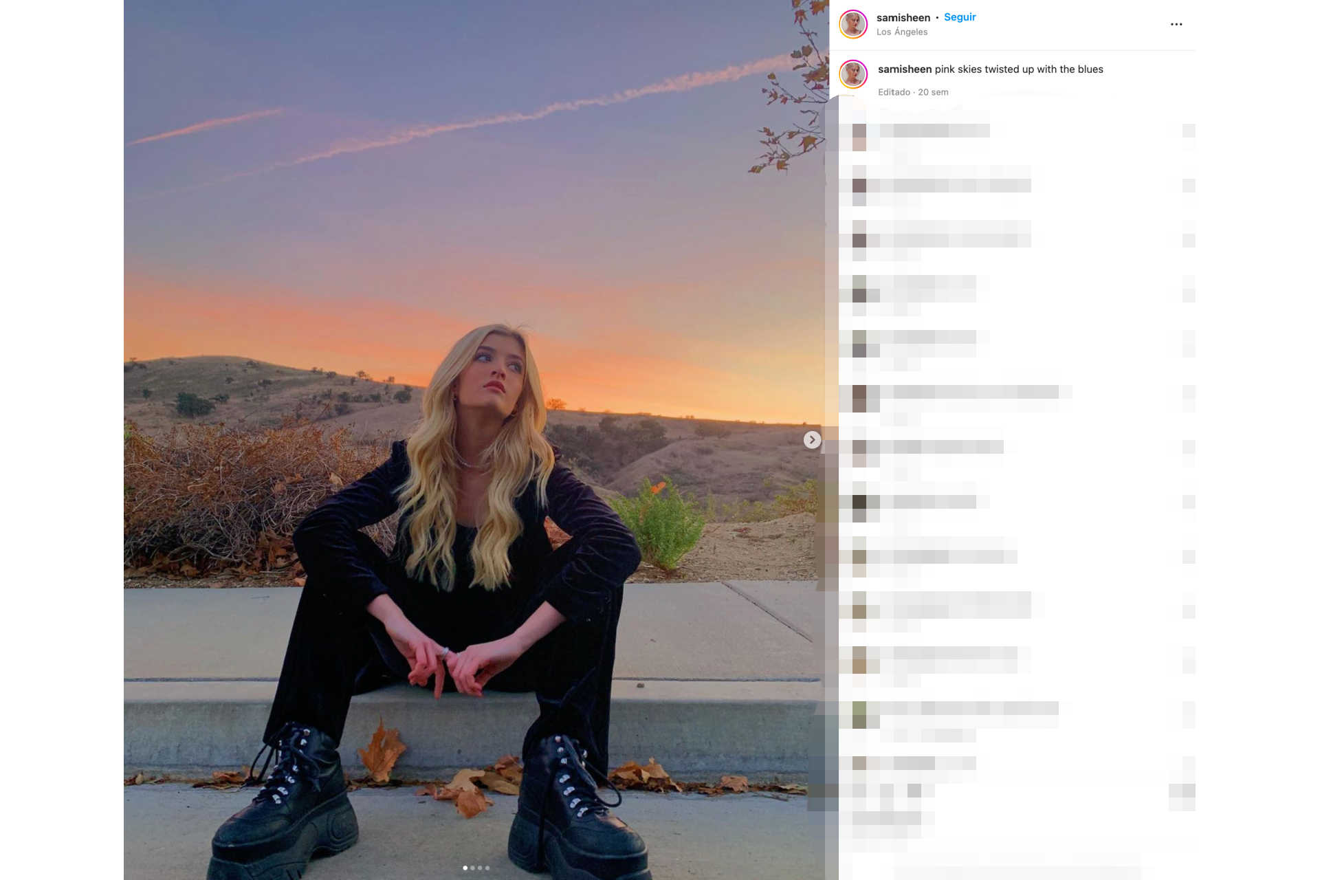 <p>La jeune femme veut y aller étape par étape. Ainsi, elle publie régulièrement des photos sur son profil. D'ailleurs, Sami Sheen compte déjà plus de 163 000 followers sur son compte Instagram.</p> <p>Photo : Instagram - @samisheen</p>