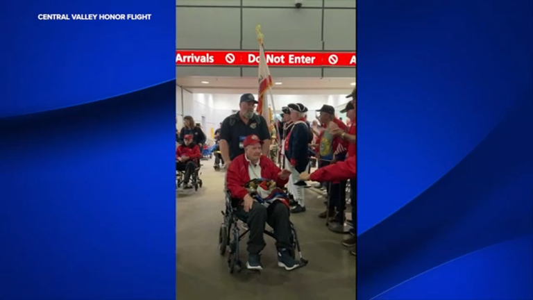 Veterans arrive home to hero's welcome after Central Valley Honor Flight