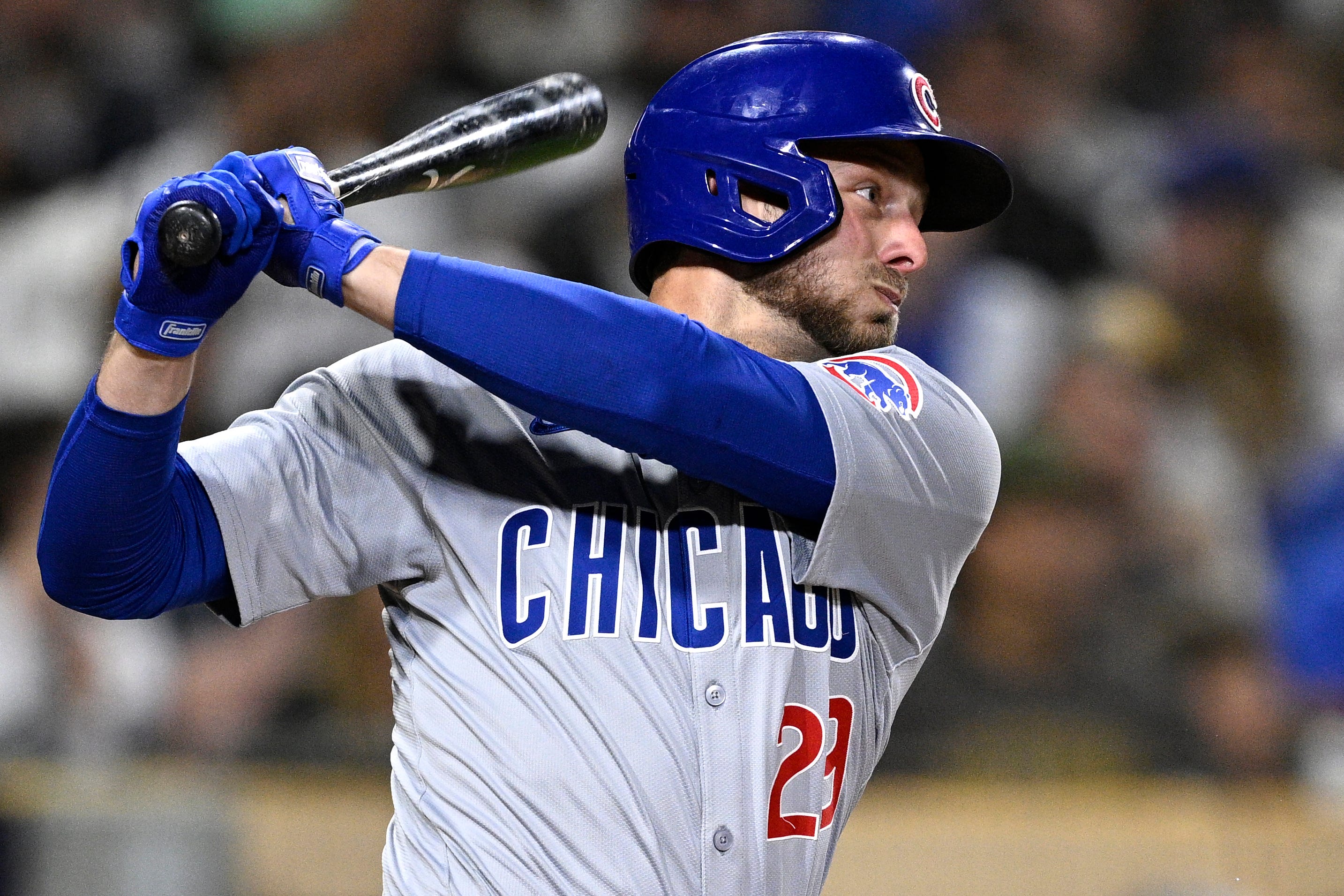 michael busch 'doing damage' for chicago cubs after being boxed out by superstars in la