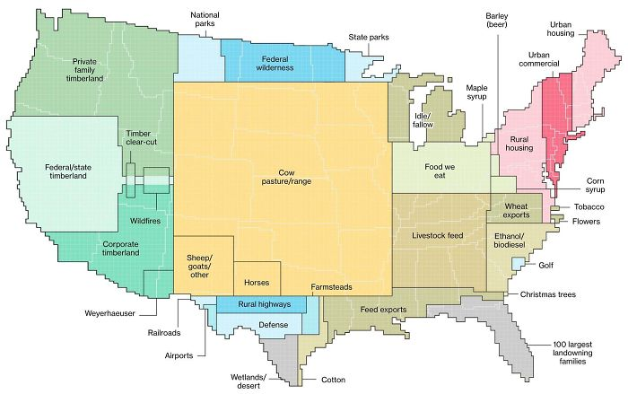 <p>The central uninhabited expanses of the United States do not go to waste. They are primarily used for agriculture and forestry. This surprised many users on its original Reddit post. </p> <p class="wp-block-create-block-wp-read-more-block"><strong>Read More: </strong><span><strong><a href="https://theamazingtimes.com/10-historical-facts-you-probably-havent-heard-of/">10 Historical Facts You Probably Haven't Heard Of</a></strong></span></p>