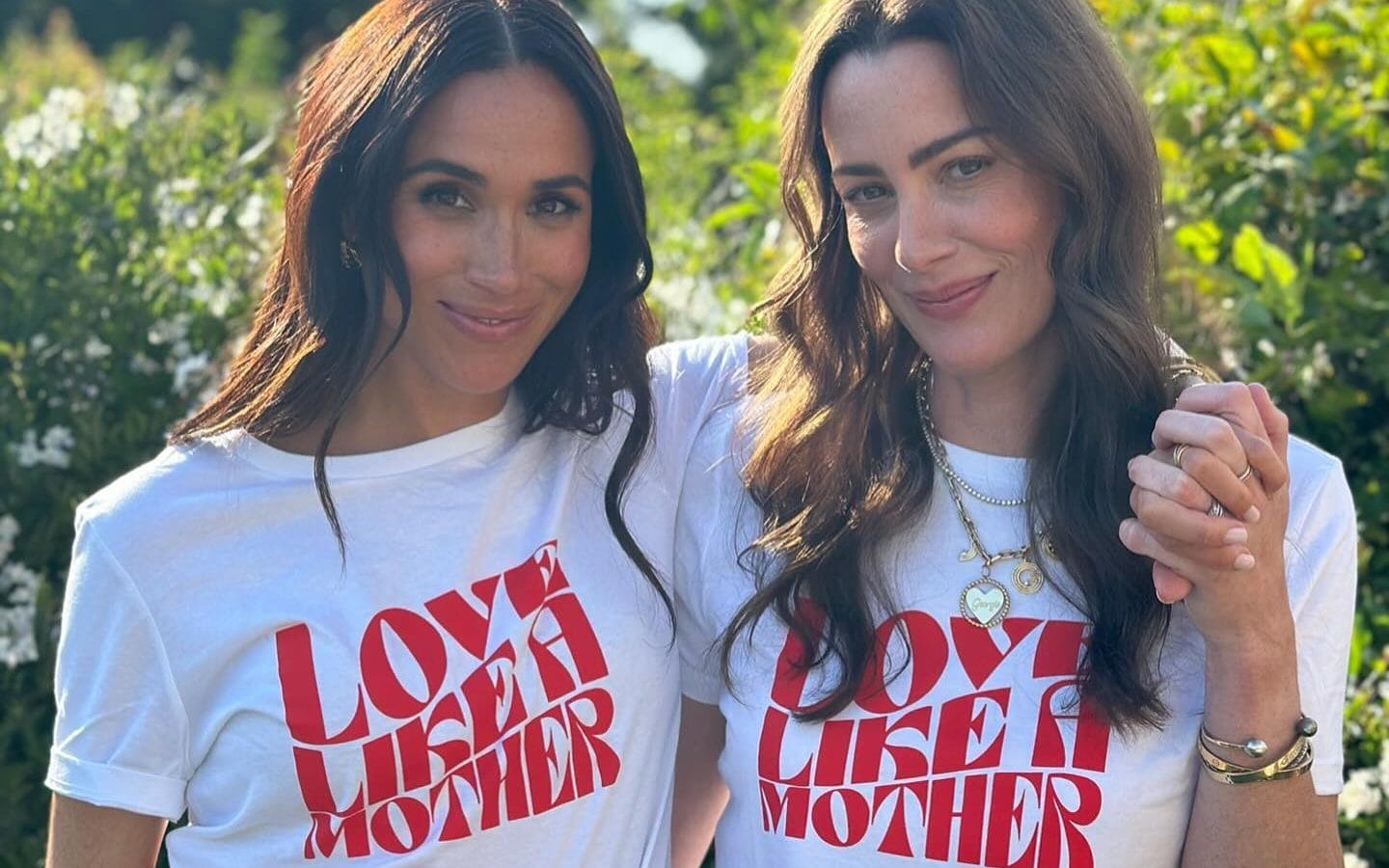 meghan poses in charity t-shirt to support friend who promoted her jam