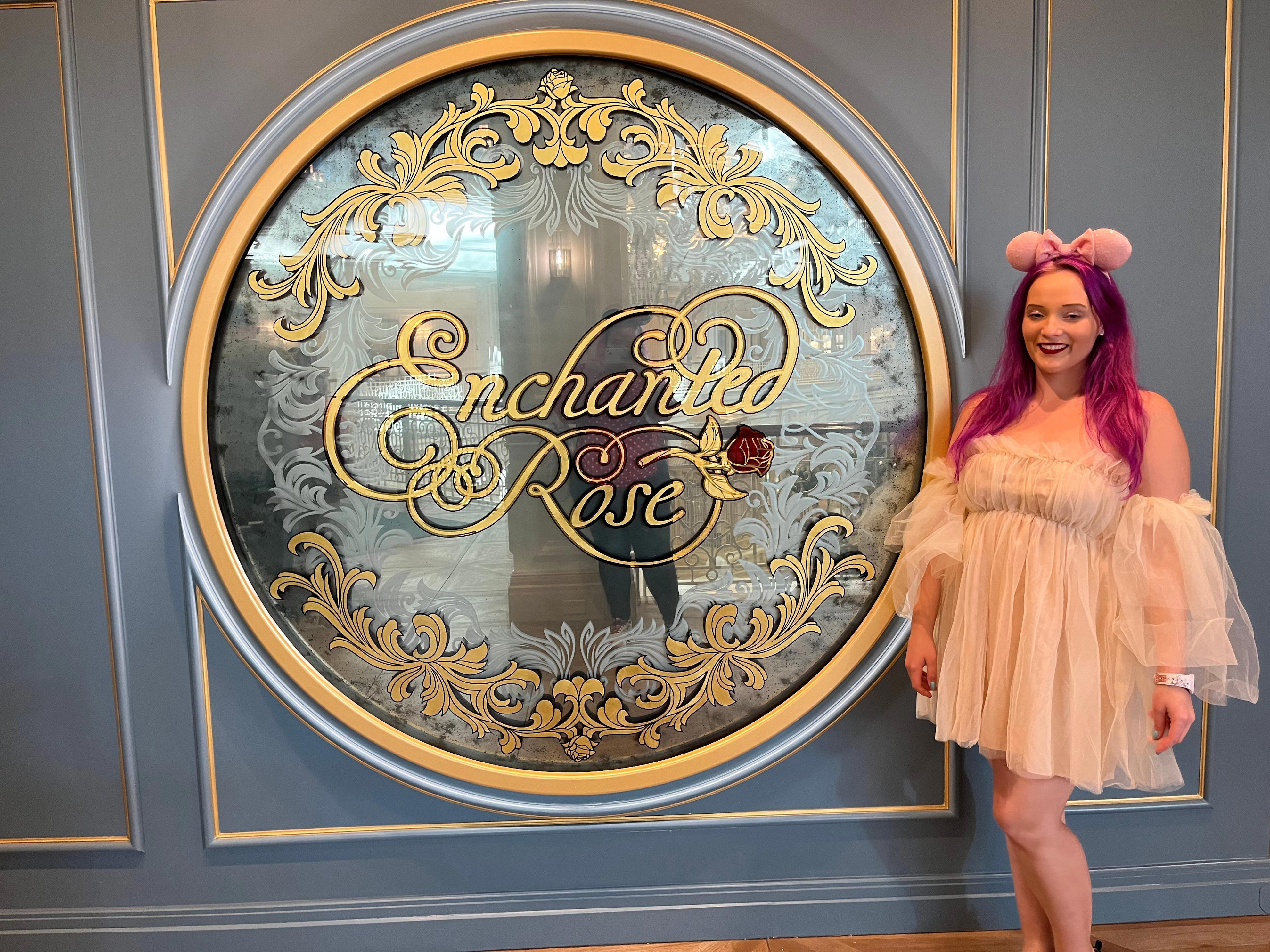 <p>I couldn't stay at the Grand Floridian and not go to the <a href="https://www.businessinsider.com/disney-world-bar-crawl-what-its-like-resorts-review-2023-2">Enchanted Rose</a>.</p><p>It's themed after "Beauty and the Beast," which is my favorite Disney film.</p>