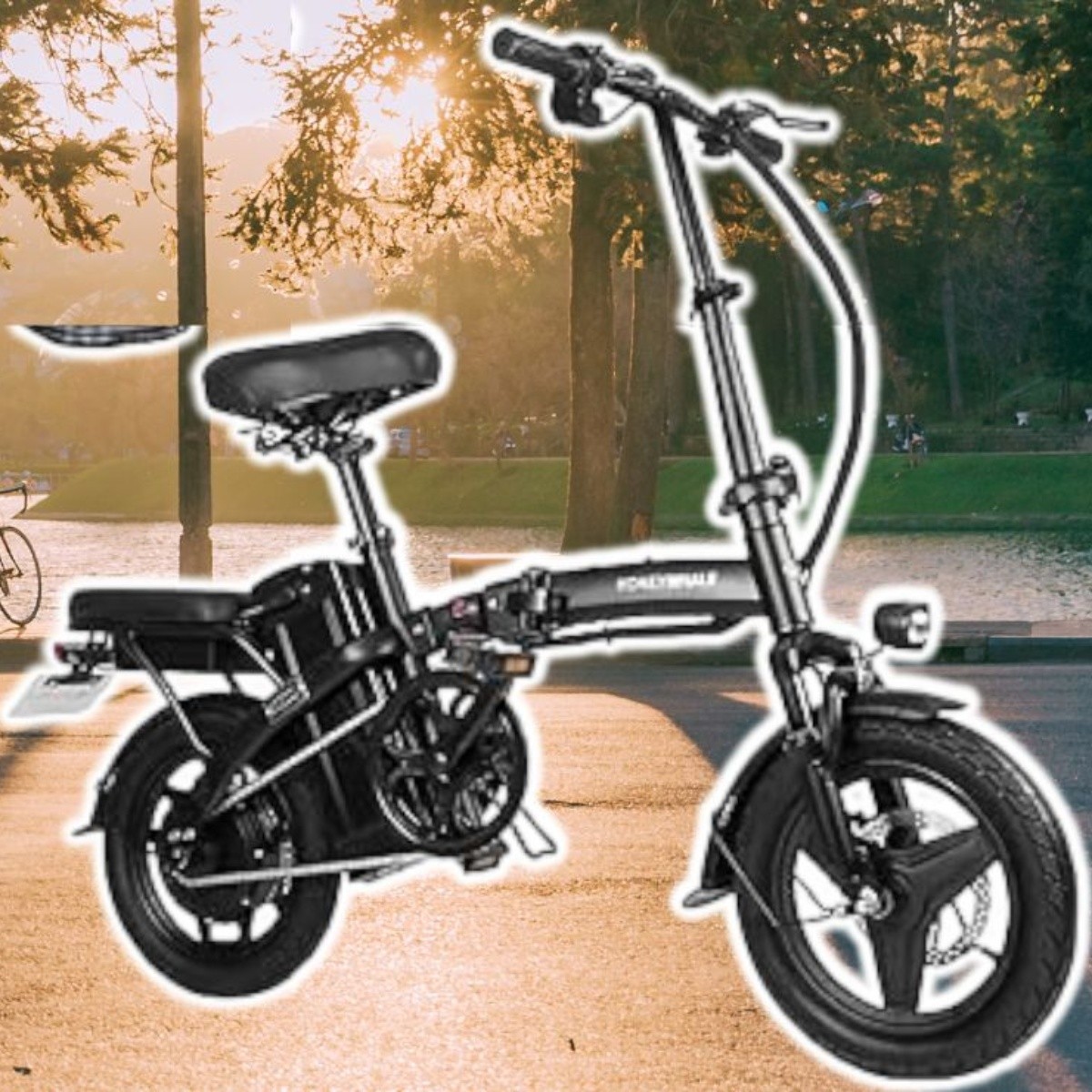amazon, rebaja: bicicleta eléctrica honeywhale negra de adultos, autonomía 40km, con $3,900 de descuento y msi