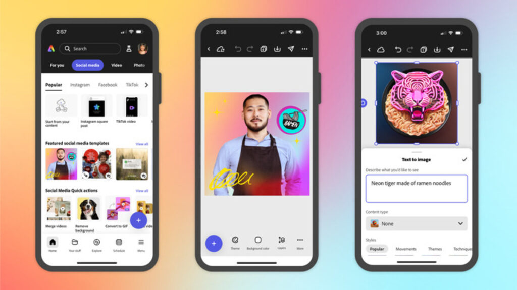 android, novo adobe express mobile traz ia generativa para democratizar a criatividade