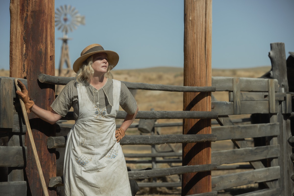 <p>Horror film vet <strong>Marley Shelton </strong>plays Emma Dutton, mother of Jack Dutton and John Sr.'s widow, in the <em>1923 </em>cast. While she normally helps Cara run the ranch when the men are occupied, her husband's death sends her into a depression.<p><strong>RELATED: <a rel="noopener noreferrer external nofollow" href="https://bestlifeonline.com/most-controversial-tv-shows-to-win-emmys/">The 6 Most Controversial TV Shows to Win Emmys</a>.</strong></p></p>
