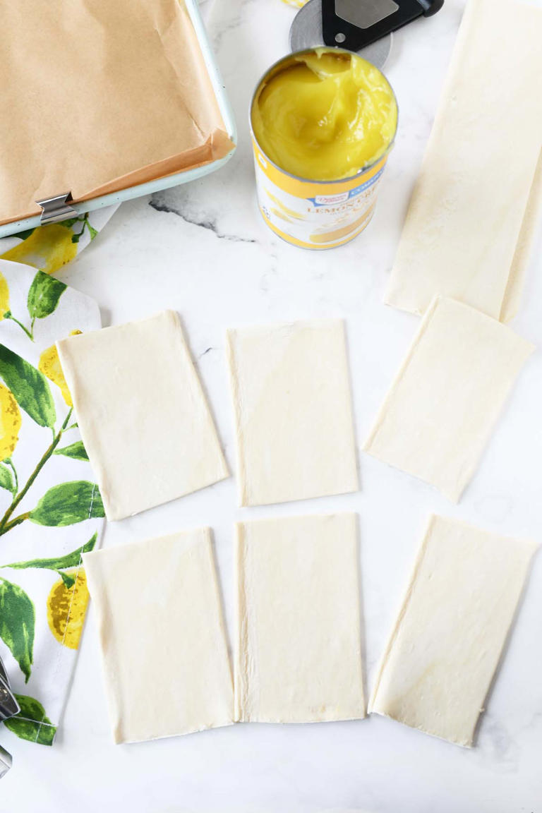 Iced Lemon Puff Pastry Pockets