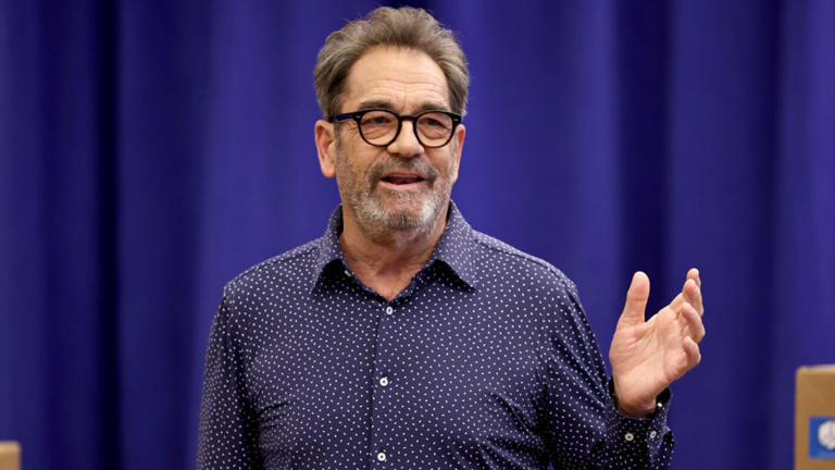 Huey Lewis attends "The Heart Of Rock And Roll" Broadway Photo Call at New 42 Studios on March 04, 2024 in New York City